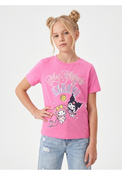 Sea Bubbles Kuromi Kız Çocuk Tişört St10392 Pembe