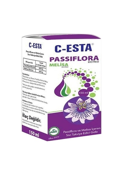 C-Esta Passiflora ve Melisa İçeren Takviye Edici Gıda 150 ML