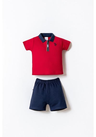 U.s. Polo Assn. Erkek Bebek Kırmızı Şort Takım 5274-50022 Kırmızı