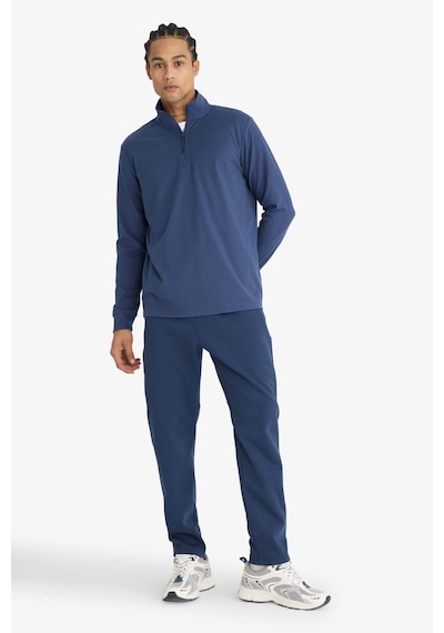 Defacto Defactofit Standart Fit Dik Yaka Yarım Fermuarlı Polar Sporcu Sweatshirt F2302ax25wnnv94 Lacivert
