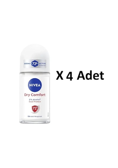 Nivea Dry Comfort Roll-on 50 Ml X 4 Adet