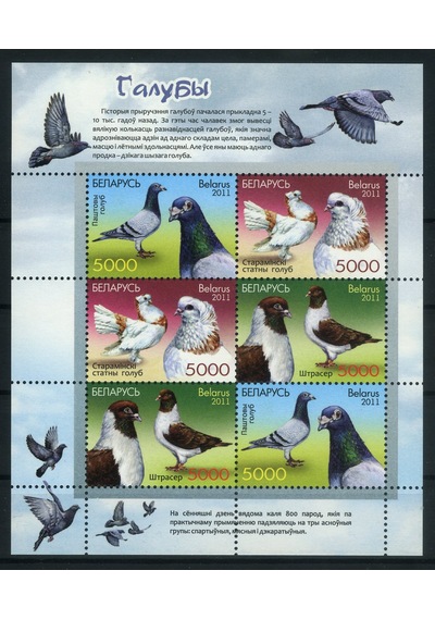Koleksiyon Pulları, 2011 Beyaz Rusya,özel Blok Güvercinler,damgasız Tam Seri,n11-51