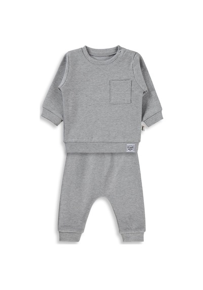 Civil Baby Süs Etiketli 2'li Takım 6-18 Ay Takım - Gri Grımelanj