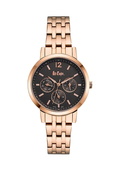 Siyah Rose-gold Çelik Kordonlu Şık Kadın Kol Saati 24 Ay Garantili Lc06956.560