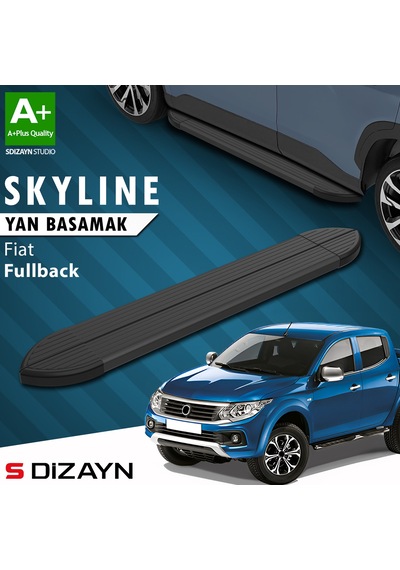 S-dizayn Fiat Fullback Skyline Siyah Yan Basamak 193 Cm 2016-2019 A+ Kalite