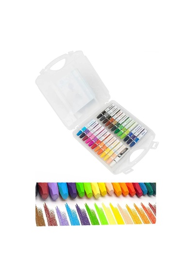 24 Renk Pastel Boya Plastik Çantalı 1 Paket Fixpoint 24 Lü Pastel Boya Çok Renkli Pastel Boya Resim Okul Öğrenci Çok Renkli