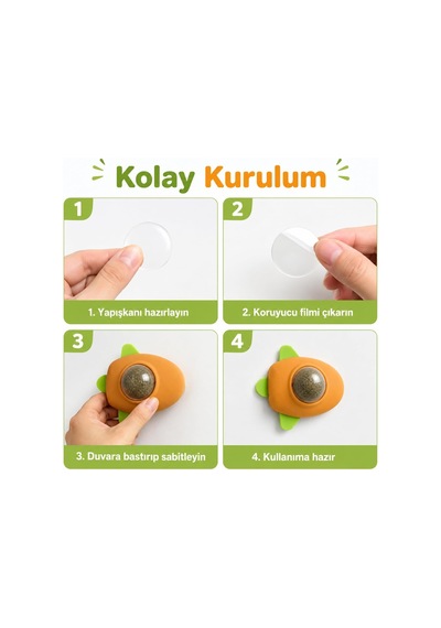 Sogud Kedi Nanesi Oyuncağı - Kedi Otu İçeren 360 Dönen Catnip Topu - Duvara Yapışan Yalama Ve Isırma Oyuncağı - Şeffaf Kapaklı Avokado Tasarım - Ev Kedileri İçin Aktivite Ürünü 1 Adet