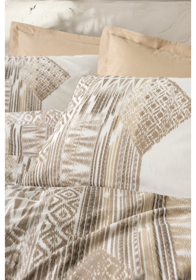 Cotton Box Ethnic Ranforce Tek Kişilik Nevresim Takimi Amara Karamel Renkli