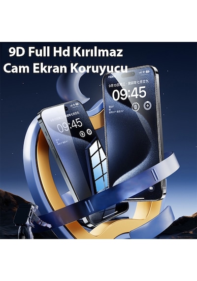 Ally Apple iPhone 15 Pro Uyumlu Full Hd Kırılmaz Cam Ekran Koruyucu