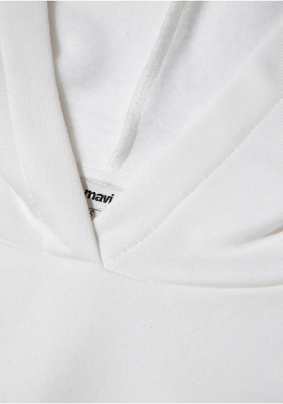 Mavi - Kapüşonlu Beyaz Basic Sweatshirt 167299-70057 Beyaz