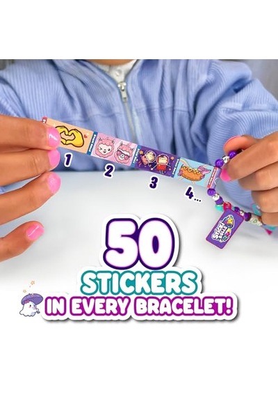 Sticki Rolls Sticki Band Giyilebilir Etiket Bileklik - 70 Çıkartma Abanoz