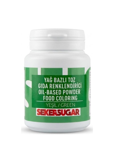 Şeker & Sugar Yeşil Yağ Bazlı Toz Gıda Boyası Renklendiricisi 25 G