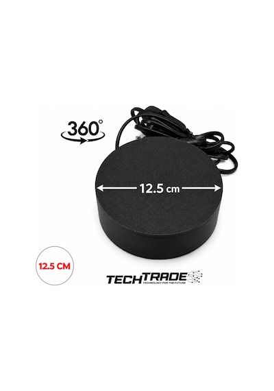 Ürün Çekimi Için 360 Dönen Stand Elektrikli 12.5cm Çapında - Siyah