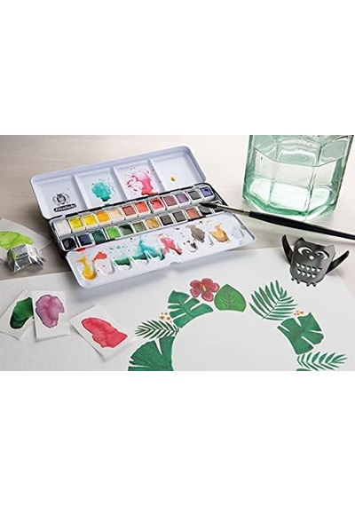 Akademie Aquarell Yarım Tablet Sulu Boya 111 Opaque White ---