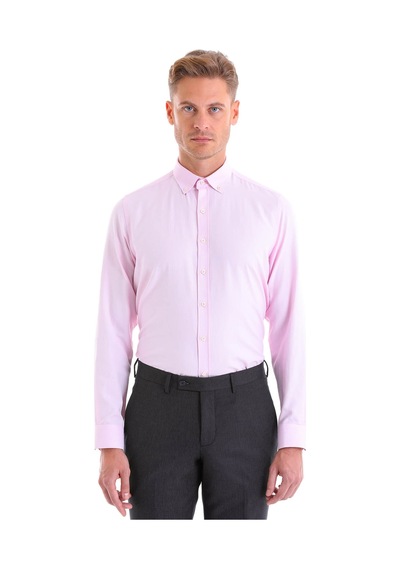Hatemoğlu Pembe Comfort Fit Uzun Kollu Pamuklu Düz Casual Oxford Gömlek Pembe Hatemoğlu Pembe Comfort Fit Uzun Kollu Pamuklu Düz Casual Oxford Gömlek Pembe