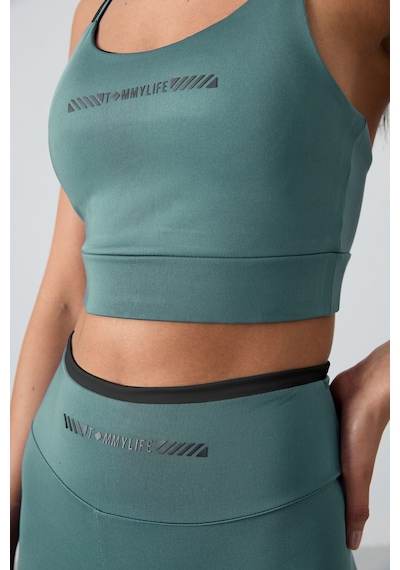 Tommylife Mint Yeşili Esnek Standart Fit Performans Kadın Tayt Takım - 95333