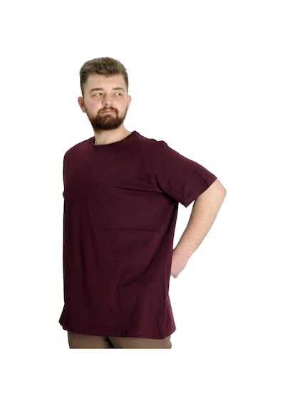 Mode Xl Büyük Beden Erkek Tshirt Bisiklet Yaka Basic 20031 Mürdüm 001