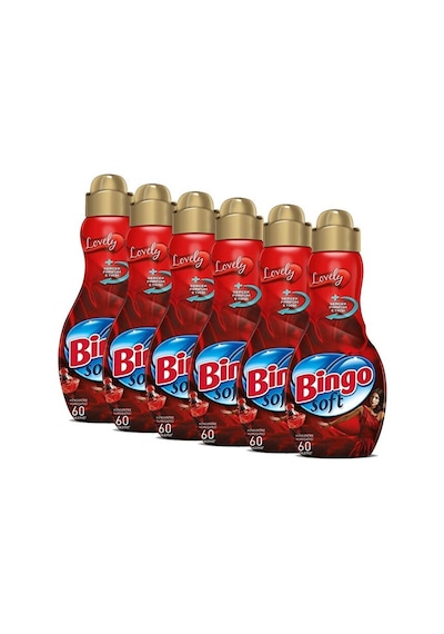 Bingo Soft Konsantre Çamaşır Yumuşatıcısı Lovely 1440 Ml Ekonomi 3'lü Set