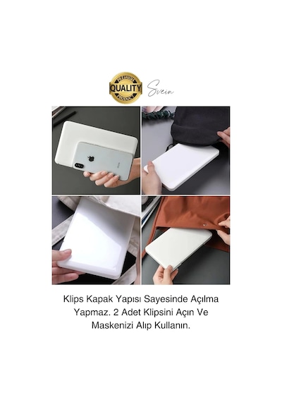 Taşınabilir Çok Amaçlı Maske Saklama Kutusu Plastik Koruyucu Kılıf Mini Hijyenik Toz Geçirmez Çok Renkli
