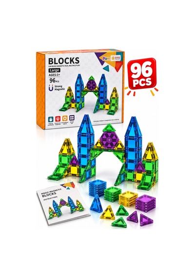 6 Parça Manyetik Yapı Blokları Eğitici Mıknatıslı Zeka Geliştirici Oyuncak 3+ Yaş