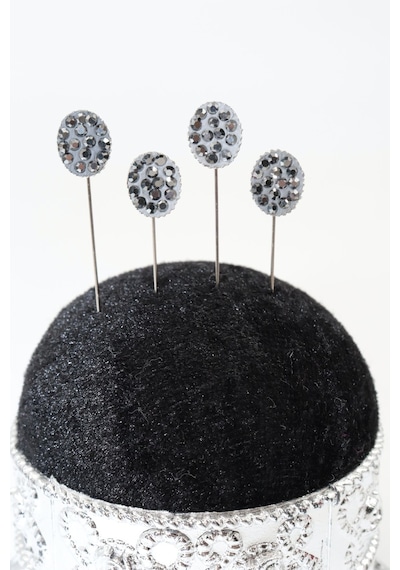 Numetal 4'lü Oval Taşlı Eşarp İğnesi. Şal İğnesi. Türban İğnesi. Başörtü İğnesi. Eşarp Ve Şal İğnesi Gümüş