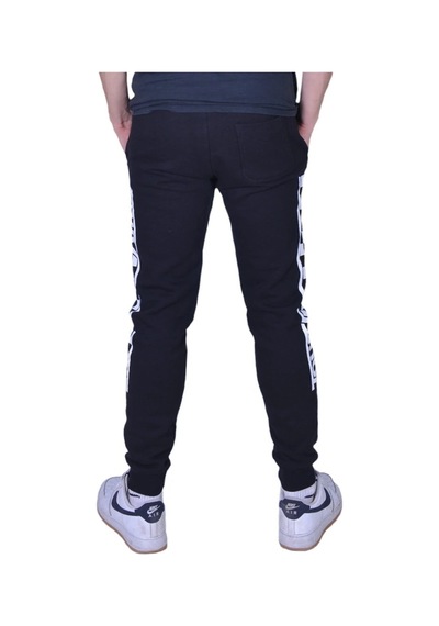 Superfly Flamlı Örme Pant. Erkek Eşofman Altı Siyah