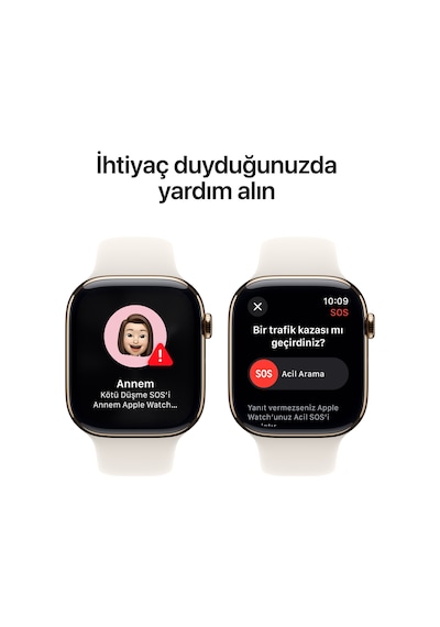 Apple Watch Series 10 GPS + Cellular 46 MM Titanyum Kasa Spor Kordon M/L Akıllı Saat (Apple Türkiye Garantili)