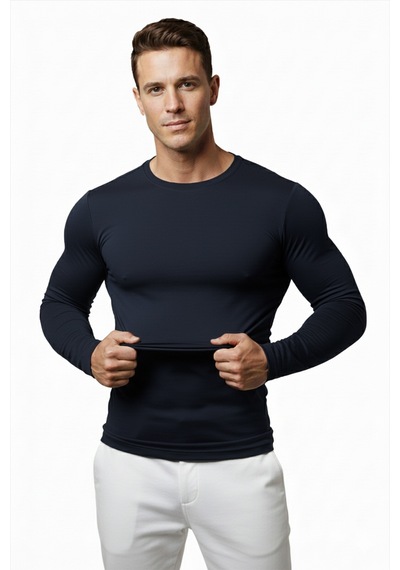Deepsea Lacivert Dar Kalıp Likralı %90 Pamuk Erkek Sweatshirt Vücuda Oturan İnce Penye Sweat 2300423 Lacivert Deepsea Lacivert Dar Kalıp Likralı %90 Pamuk Erkek Sweatshirt Vücuda Oturan İnce Penye Sweat 2300423 Lacivert