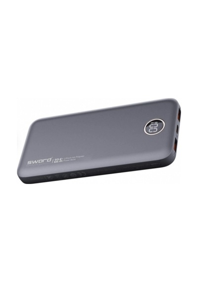 Sword 10f53 22.5w 10000 Mah Gri Usb Kablolu Hızlı Şarj Powerbank Qc3.0 Gri