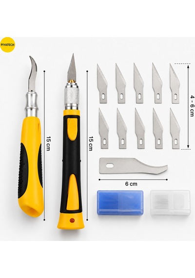 Çok Amaçlı Hobi Kretuar Bıçağı Ve Oymacılık Seti Yedek Uçlu Wl-9303ab Çok Renkli