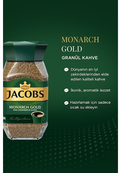 Jacobs Monarch Gold Granül Kahve Cam Kavanoz 100 G