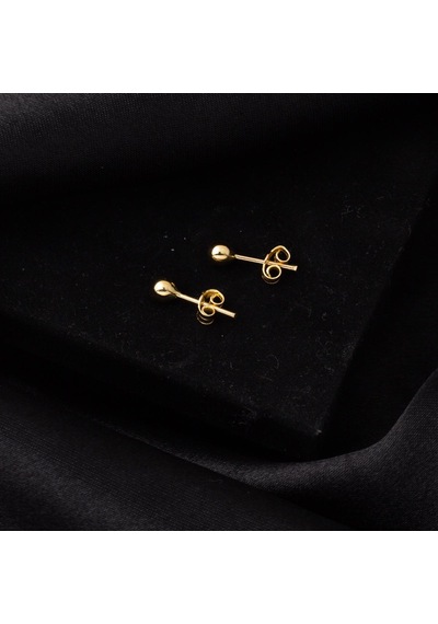 Bilezikci 14 Ayar Altın Top Küpe 4 mm. KP4202701