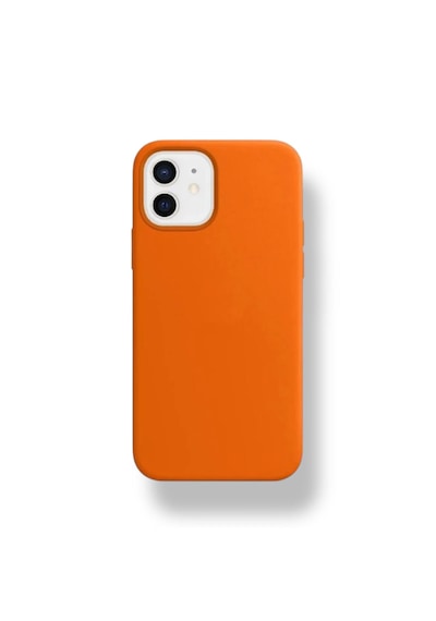 Apple Uyumlu iPhone 11 Kılıf Yumuşak Silikon İçi Kadife Lansman Kapak . Turuncu