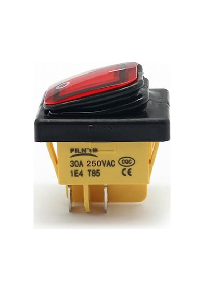 30a 250v On-off Anahtar Yüksek Akım Kcd4 4 Pin Buton Ip67 Su Geçirmez Led Işıklı Rocker