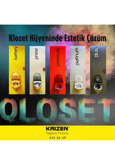 Kaizen Hijyen Akülü Beyaz Fotoselli Hijyenik Klozet Kapak Sistemi