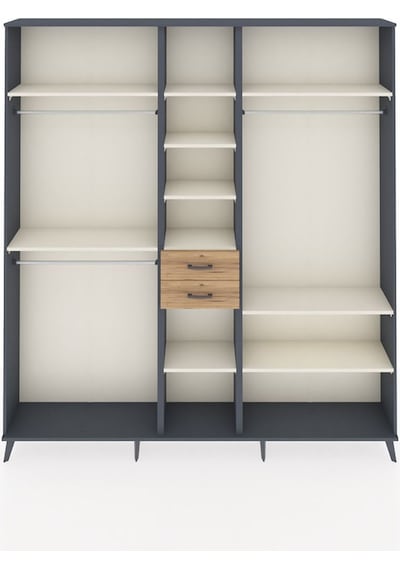 Arges Dolap 10 Raflı 2 Çekmeceli 3 Askılı 220x30x243 Antrasit-aytaşı/çam Aytası/atlas Çam Arges Dolap 10 Raflı 2 Çekmeceli 3 Askılı 220x30x243 Antrasit-aytaşı/çam Aytası/atlas Çam