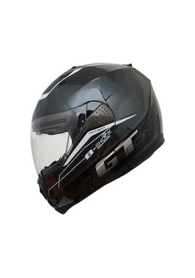 Beon B700 B-Shock Çene Açılır Vizörlü Kask Gri - Siyah