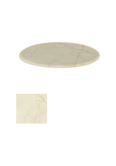 Wermodin Masa Tablası Yuvarlak 107 Cm - Golden Marble Çok Renkli