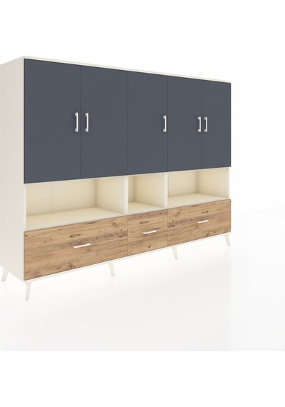 Hyperion Dolap 12 Raflı 3 Çekmeceli 5 Kapaklı 220x44x163 Aytaşı-a Aytaşı-antrasit/çam Hyperion Dolap 12 Raflı 3 Çekmeceli 5 Kapaklı 220x44x163 Aytaşı-a Aytaşı-antrasit/çam