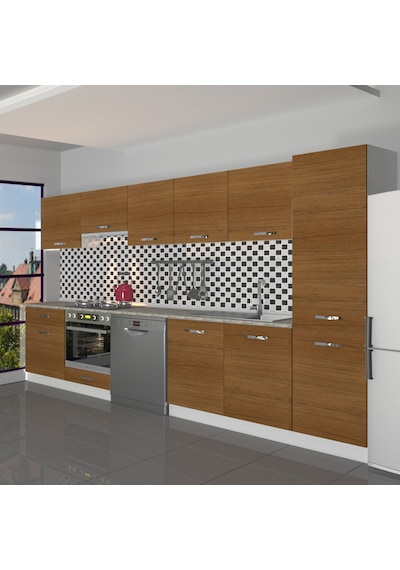 Decoraktiv Elite 325 Ankastre Fırın Modüllü Mdf Hazır Mutfak Dolabı - Tezgah Dahil - Naturel Ceviz Decoraktiv Elite 325 Ankastre Fırın Modüllü Mdf Hazır Mutfak Dolabı - Tezgah Dahil - Naturel Ceviz