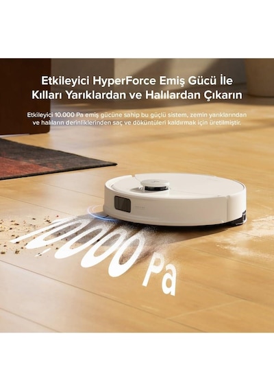 Roborock Q8 Max Pro Beyaz Akıllı Robot Süpürge (Teşhir)