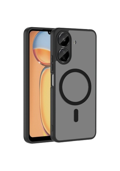 Xiaomi Poco C65 Kılıf M-safe Şarj Özellikli Zore Babet Kapak Xiaomi Poco C65, Cep Telefonu Kılıfları Zore - Siyah
