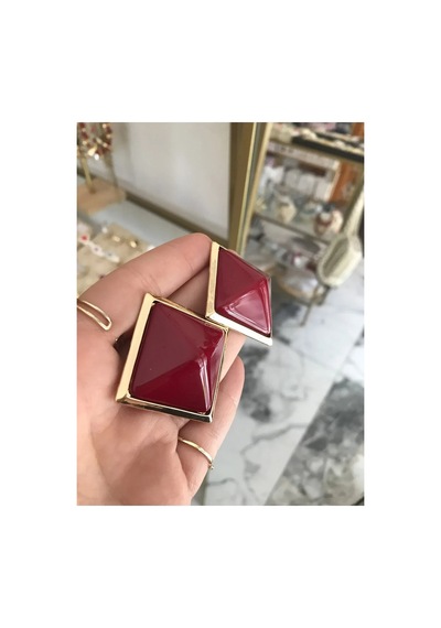 Tasarım Model Bordo Küpe