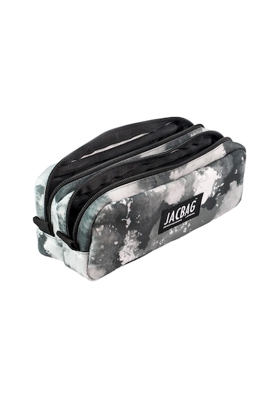 Jacbag Dual Pouch Pencıl Case-çift Bölmeli Kalemkutu - Gri Bulut Gri Bulut