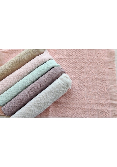 6'lı Set Çeyizlik Püsküllü Jakarlı Lüks Bukle Saçaklı Havlu Seti 30x50 Cm
