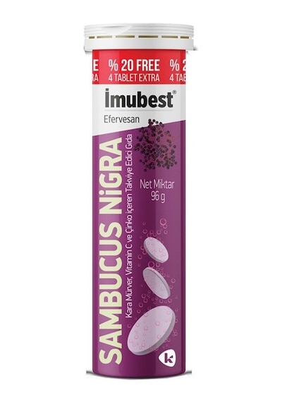 İmubest Efervesan 24 Tablet Kara Mürver Eki Içeren Takviye E