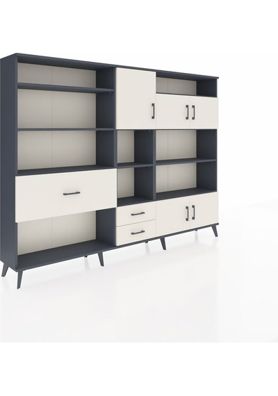 Arges Dolap 13 Raflı 3 Çekmeceli 5 Kapaklı 220x30x163 Antrasit-aytaşı Aytası - Antrasıt Arges Dolap 13 Raflı 3 Çekmeceli 5 Kapaklı 220x30x163 Antrasit-aytaşı Aytası - Antrasıt