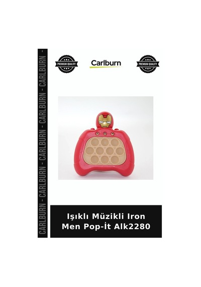 Özel Üretim Oyuncak Stres Diderici Eğlenceli Işıklı Müzikli Iron Men Pop-it Alk2280
