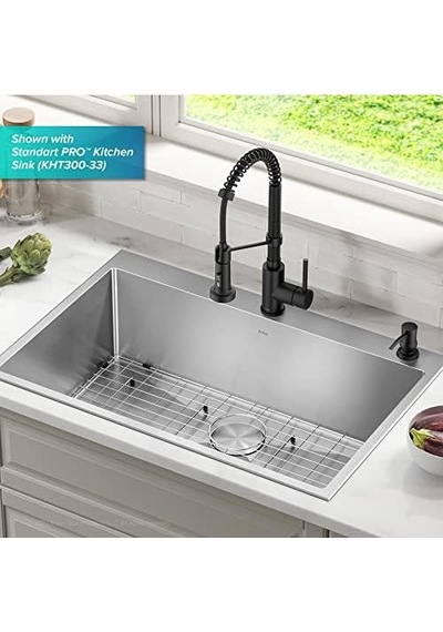 Kraus Mutfak Sabunu Ve Losyon Dispenseri Mat Siyah, Ksd-54mb 000 Açık Krem