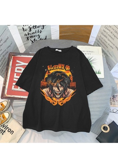 Noıssey Kırmızı Etiket Gala Titan Anime Goth Unisex Giyim T-shirt Model49 16675 Siyah